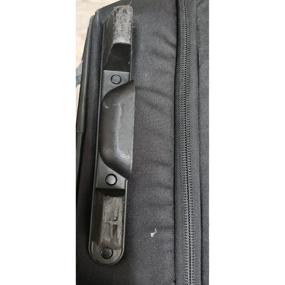 Oakley Tactical Rolling Suitcase Black Quilted Luggage Large Travel Bag 26x14x10